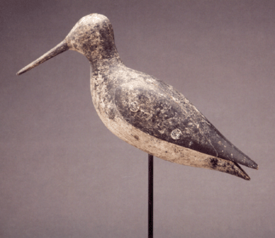 "This is a big, bold shore bird that came out of the same rig as the famous Gardner and Dexter dowagers in the McCleery sale at Sotheby's in 1990. Unfortunately it didn't photograph well,†said O'Brien. The circa 1885 hollow turned-head willet from Little Compton, R.I., fetched $46,000.
