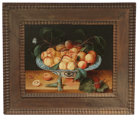 The top lot of the auction was an oil on panel still life of peaches in a Chinese bowl, by Gillis Jacobsz Hulsdonck (Flemish, 1626⁣irca 1675), that attained $97,749. It came out of the Anne Bigelow Stern estate.