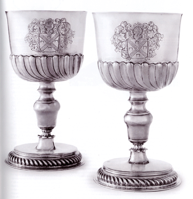 Great Eighteenth Century American silver is always scarce and church silver of the era is especially desirable. Dorchester, Mass.'s First Parish Church, founded in 1630, sold 18 lots of silver dating from 1678 to 1855 for $1,721,313. Leading the group was this chased and engraved pair of cups made by Boston silversmith Jeremiah Dummer in 1701. William Stoughton, a governor of Massachusetts and benefactor of Harvard's Stoughton Hall, bequeathed the cups to the church in 1701. Estimated at $100/200,000, the pair sold to former Sotheby's silver specialist Ian Irving for $1,082,500.