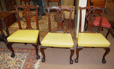 Sold at Auction: Federal Inlaid Mahogany Lolling Chair