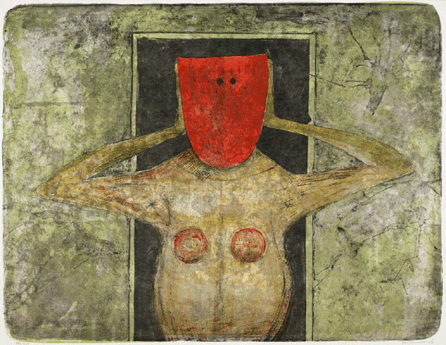 Rufino Tamayo, untitled, 1969, color lithograph on Japanese nacre paper, 37 by 47 inches, 16/25, gift of Fritz Landshoff.  ⁊im Frank photo