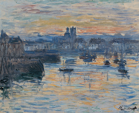 Claude Monet (French, 1840‱926), "Port of Dieppe, Evening,†1882, oil on canvas, collection of the Dixon Gallery and Gardens, gift of Montgomery H.W.  Ritchie.