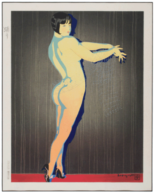 "Dance,†from the series of "Ten Nudes†by Ishikawa Toraji, 1934, woodblock print, ink and pigment on paper, 14 by 11 inches.