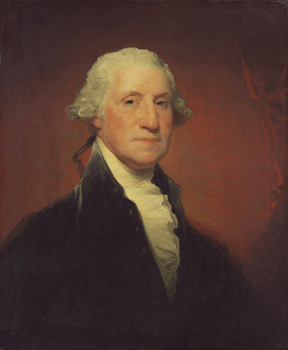 Gilbert Stuart, "George Washington (Vaughan-Sinclair portrait),†1795; oil on canvas, 29 1/8  by  24 1/8  inches.