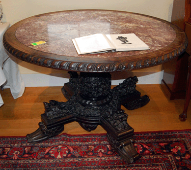 The Chinese table that once belonged to Alexander Agassiz of Castle Hill in Newport sold for $9,600.