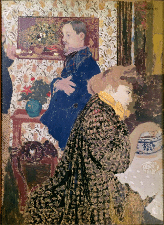 Edouard Vuillard, "Misia and Vallotton at Villeneuve,†1899, oil on cardboard. Collection of William Kelly Simpson.