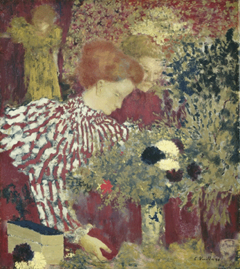 Edouard Vuillard, "Woman in a Striped Dress, from The Album,†1895, oil on canvas. Collection of Mr and Mrs Paul Mellon. Image courtesy of National Gallery of Art, Washington, D.C.