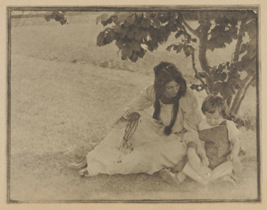 Gertrude Kasebier (American, 1852‱934), "The Picture Book,†photogravure, 12 by 8¾ inches; gift of the George H. Ebbs Family.