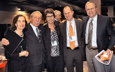 American Folk Art Society members Patty and Sam McCullough; Deb Davenport; Jason Busch, chief curator, Carnegie Museum of Art; and Stu Stender.