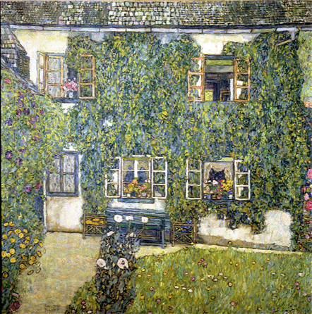 Gustav Klimt's "Forester House in Weissenbach on the Attersee,†1914, is on view in the installation that commemorates his 150th anniversary.