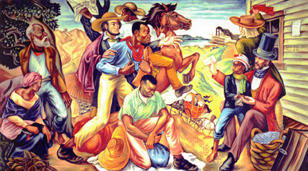 Hale Aspacio Woodruff, "Scenes from the Underground Railroad,†1940, oil on canvas, 6 by 10 feet.