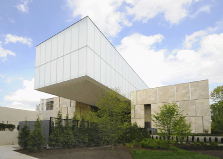 The 93,000-square-foot building housing the Barnes Foundation, astutely designed by Tod Williams Billie Tsien Architects, includes within it a 12,000-square-foot gallery that replicates the dimensions and shapes of the original Merion spaces. The remaining area provides new facilities for education, temporary exhibition and visitor amenities. Whether viewed by day or night, the 4½-acre site makes a spectacular addition to Philadelphia's Museum Row on Benjamin Franklin Parkway.