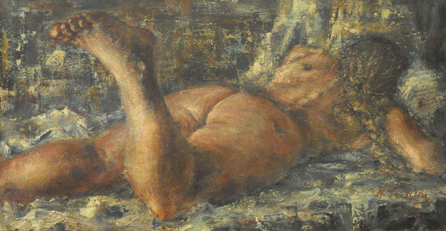 Leading the sale was an Impressionist oil on canvas depicting a reclining nude female by Russian American artist Nicolai Ivanovich Fechin. The painting saw active bidding from both the Internet and the telephones, selling at $37,500. 