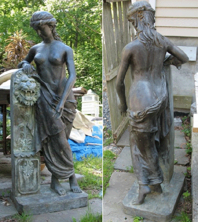 The bronze statue stolen from Deep River, Conn., weighs approximately 250 pounds and stands approximately 5 feet tall. 