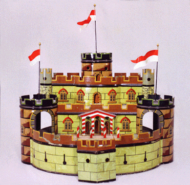 Lot 340 of the German train stations collection was Three Tiered Castle, Marklin, circa 1895, 18½ inches long, tin and in pristine condition, that exceeded the $20,000 high estimate at $28,175.