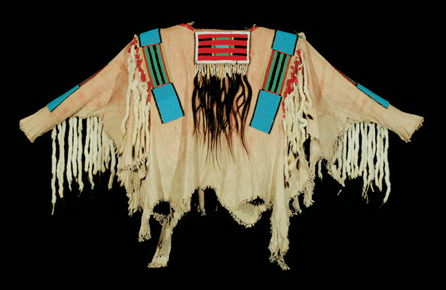 An important Native American artifact in the auction is the war shirt of Chief Joseph of the Nez Perce, which he wore in his first photograph and in a painting hanging in the Smithsonian.