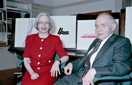 The Vogels with works from their collection in the Print Study Room, National Gallery of Art, 1992. National Gallery of Art, Washington, D.C., Gallery Archives. ⁌orene Emerson photo