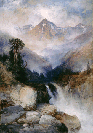 Thomas Moran (American, 1837‱890), "Mountain of the Holy Cross,†1890, watercolor over graphite; 17¾ by 12¼ inches. National Gallery of Art, Washington, gift of the Avalon Foundation, Florian Carr, Jack Kay, Barbara B. Moore, and Max and Heidi Barry Funds.