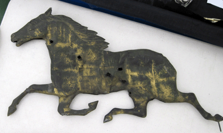 Tom Clark, Francestown, N.H., offered this horse weathervane.