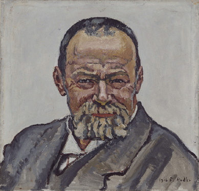 Ferdinand Hodler, "Self-Portrait,†1916, oil on canvas; 153/8 by 16 inches. Aargauer Kunsthaus Aarau, donated by the estate of Professor Dr Arthur Stoll.