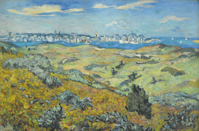 The Richard Hayley Lever oil on canvas "Nantucket from the Moors†sold for $72,500.