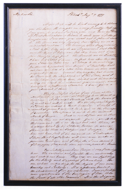Seven phones pursued two historic documents related to John Langdon of Portsmouth, a Revolutionary War captain and a signer of the Constitution. This letter to Langdon from Samuel Adams, Massachusetts signer of the Declaration of Independence and delegate to the Second Continental Congress, dated August 7, 1777, fetched $67,260.