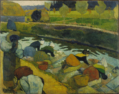 Paul Gauguin (French, 1848‱903), "Washerwomen,†1888, oil on burlap, 29 7/8 by 36¼ inches. William S. Paley Collection, courtesy of The Museum of Modern Art, New York.