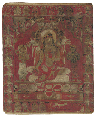 The sale of Indian and Southeast Asian art was led by this rare thangka of the Green Tara, Tibet, Twelfth⁆ourteenth Century, selling for $1,762,500, a world auction record for a thangka.
