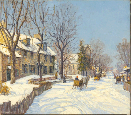 Edward W. Redfield (1869‱965), "Sleigh Bells,†circa 1920, oil on canvas.