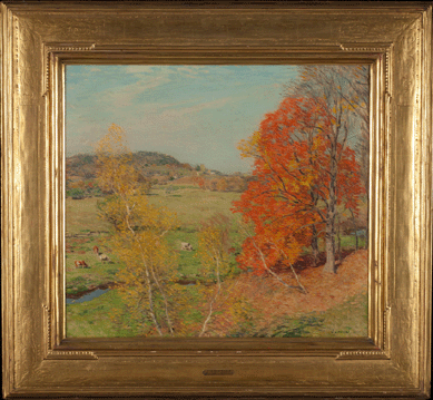 Willard Metcalf (1858‱925), "The Red Maple (No. 3),†1920, oil on canvas.