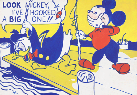 The star of the show for many will be "Look Mickey,†1961, Lichtenstein's Pop Art breakthrough, based on an illustration from a children's book. At first controversial, today, according to National Gallery director Earle A. Powell III, "it is impossible to consider our collection without 'Look Mickey.' People are always asking about it and we get many requests from other museums to borrow it.†National Gallery of Art, gift of Roy and Dorothy Lichtenstein in honor of the 50th anniversary of the National Gallery of Art.
