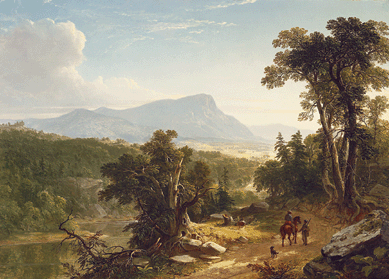 Asher Durand's 1848 "Landscape †Composition: In the Catskills†celebrates nature. Like Walt Whitman's "Song of the Open Road,†the painting describes the power of America's natural environment. It was purchased by the San Diego Museum of Art in 1974.