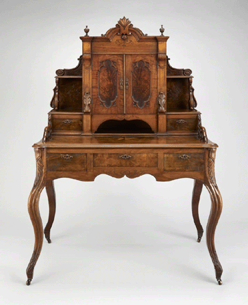 Adolph Kempen (American 1844‱885), desk, circa 1875, walnut and maple. Gift of William J. Hill. 