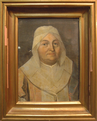 Possibly the oldest item in the sale was this Seventeenth Century oil painting of a nun consigned by a German couple from Danbury, Conn. The date on the back of the frame was 1649, and the 13-by-9½-inch portrait bested its $600 high estimate to change hands at $690, going to a phone bidder. 