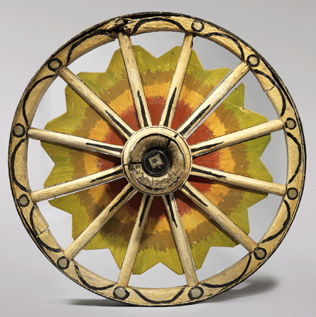 A late Nineteenth Century circus parade wagon wheel. Somers Historical Society, Somers, N.Y. ⁂ruce White photo