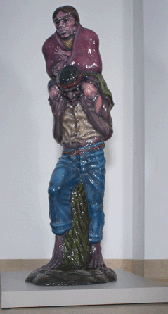 Luis Jiménez, "Cruzando El Rio Bravo (Border Crossing),†1989, painted fiberglass, edition 2/5, gift of Jeanne and Michael Klein, 2012.