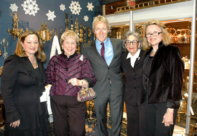 Preview party photo op with, from left, Susan Stone, Marjorie McGraw, Leigh Keno, Eve Stone and Vivienne Stevens.