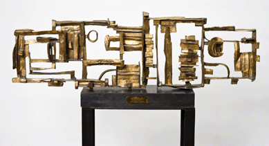 Dorothy Dehner (American, 1901-1994), "Low Landscape, Sideways,†1962, bronze, 18 by 48 by 6 inches, purchased with funds donated by friends of Jeanne Wilmarth Hallenback in her memory, 1971. ⁊oseph Levy photo