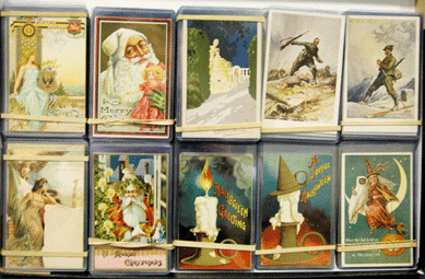 A selection of holiday, Art Deco and Italian regimental postcards was on offer by Wolf Creek Paper Antiques, Madison, N.J.