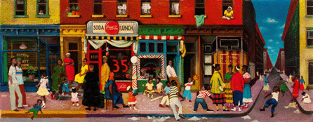 Colleen Browning (1918′003), "East Harlem Street Scene.• style=