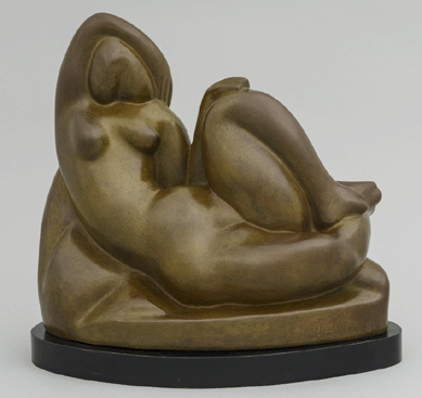 Alexander Archipenko, "Repose,†1911, bronze. Frances Archipenko Gray Collection. ⁂en Caswell photo  