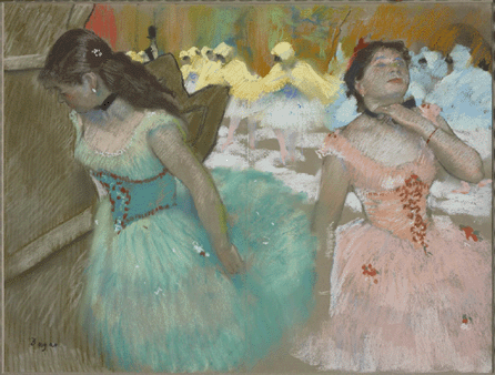 Edgar Degas (French, 1834‱917), "Entrance of the Masked Dancers,†circa 1879, pastel on paper, 19 5/16  by 25½ inches. Sterling and Francine Clark Art Institute, Williamstown, Mass.