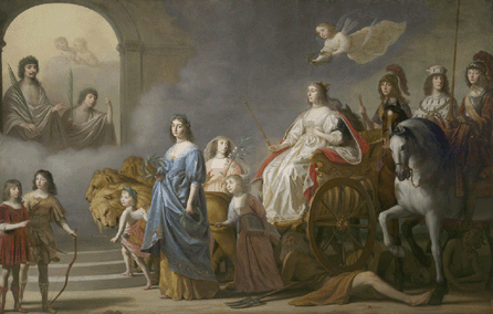 Gerrit van Honthorst (Dutch, 1590‱656), "The Triumph of the Winter Queen: Allegory of the Just,†1636, oil on canvas. Courtesy Museum of Fine Arts, Boston.