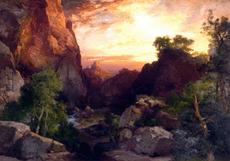 Thomas Moran, “On the Hance Trail, Grand Canyon of the Colorado River,” oil, 14 by 20 inches, sold for $1,120,000.