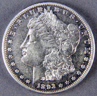 1893-S Morgan Dollar, $8,255.