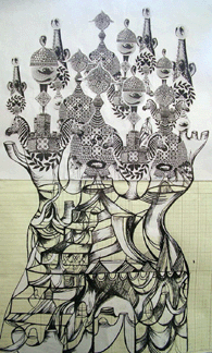 Xander Marro, “Collage Drawing for Wunderground Installation,” 2006. Image courtesy of the artist.
