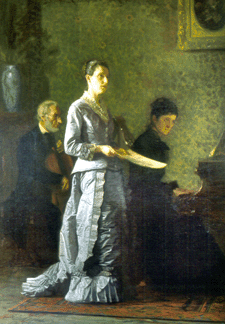 Thomas Eakins, "Singing a Pathetic Song,” 1881, 45 by 32 ½-inch oil on canvas. 
