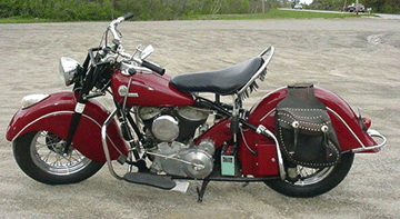 The 1946 Indian Chief motorcycle from a local home sold for $16,940 to a collector who was so pleased at his acquisition that he jumped up and down.