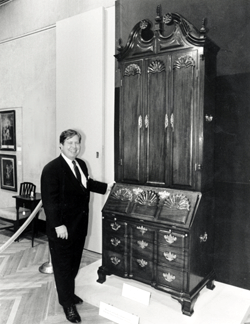 Christie's team landed the Nicholas Brown desk and bookcase, the six-shell Newport Chippendale case piece attributed to John Goddard that Christie's auctioned in 1989 for $12.1 million. Eighteen years later, it is still a record price for American furniture.