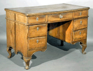 The Italian walnut desk brought $4,888.